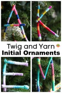 Twig and Yarn Initial K Ornament